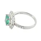 18ct gold emerald and diamond ring
