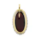 Garnet and diamond pendant