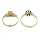 Two 9ct gold gem-set rings