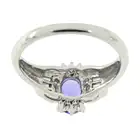 Tanzanite & diamond cluster ring