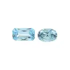Two vari-shape blue zircons, 4.58ct