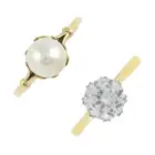 Two gem-set rings