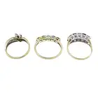 Three gem-set rings, two 9ct gold