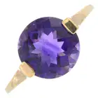 9ct gold amethyst single-stone ring