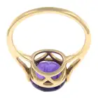 9ct gold amethyst single-stone ring