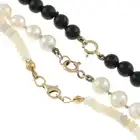 Three gem bead necklaces