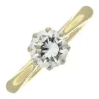 Diamond single-stone ring