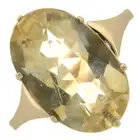 Mid 20th century citrine single-stone ring