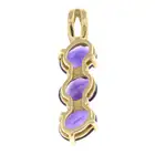 9ct gold amethyst & gem pendant