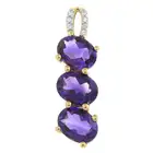 9ct gold amethyst & gem pendant