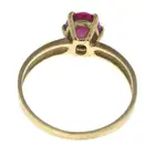 9ct gold synthetic ruby single-stone ring