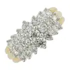 Diamond three-row dress ring