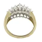 Diamond three-row dress ring