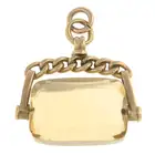  Early 20th century 9ct gold citrine swivel fob