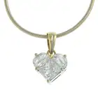 Diamond heart pendant, with chain