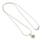 Diamond heart pendant, with chain