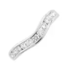 9ct gold diamond shaped eternity ring