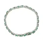 Emerald & diamond line bracelet