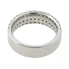 18ct gold diamond three-row band ring