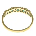 18ct gold emerald & diamond half eternity ring
