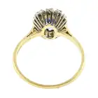 18ct gold sapphire & diamond cluster ring