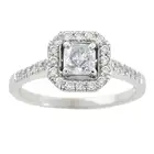 18ct gold Fancy Light Blue diamond and diamond cluster ring