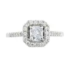 18ct gold Fancy Light Blue diamond and diamond cluster ring