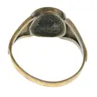 Mid Victorian 15ct gold split pearl mourning ring