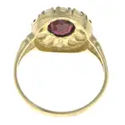 9ct gold garnet & split pearl dress ring