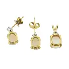 18ct gold opal & diamond earrings & pendant