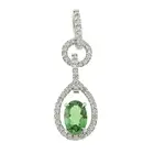 18ct gold garnet & diamond pendant