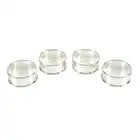 Set of four contemporary silver napkin rings 