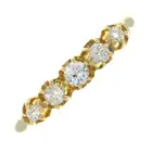 Early 20th 18ct gold old-cut diamond band ring