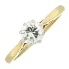 18ct gold diamond single-stone ring