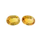 Two oval-shape orange sapphires, 3.95ct