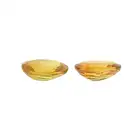 Two oval-shape orange sapphires, 3.95ct