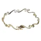 18ct gold diamond scroll-link bracelet