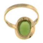 Green agate & marcasite cluster ring