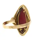Red plastic single-stone ring