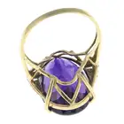 9ct gold amethyst & diamond cocktail ring