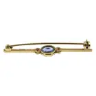 9ct gold sapphire & diamond brooch