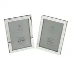 Pair of Carrs 5" x 3.5" silver photograph frames 