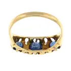 Sapphire & rose-cut diamond ring