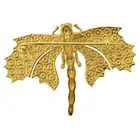 Vari-hue enamel dragonfly brooch 