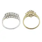 Two 9ct gold gem-set rings