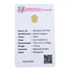 Oval-shape yellow sapphire, 1.43ct