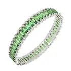 18ct gold tsavorite garnet and diamond bangle