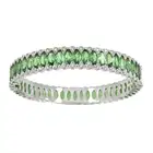 18ct gold tsavorite garnet and diamond bangle