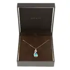 9ct gold gem pendant, with chain