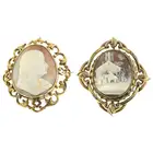 Two late 19th century shell cameo brooches